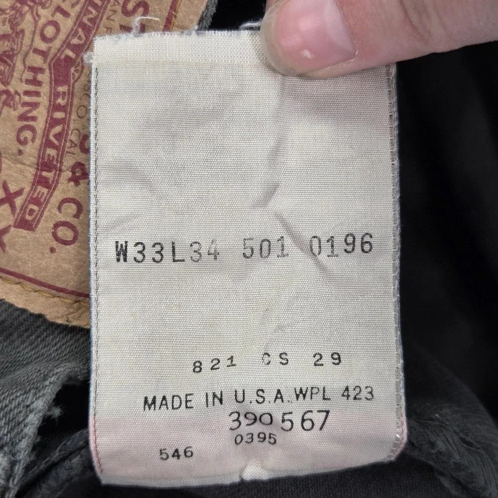Vintage Levis 501 Jeans Mens Green Made USA Button Fly‎ 90s Fits 28x32